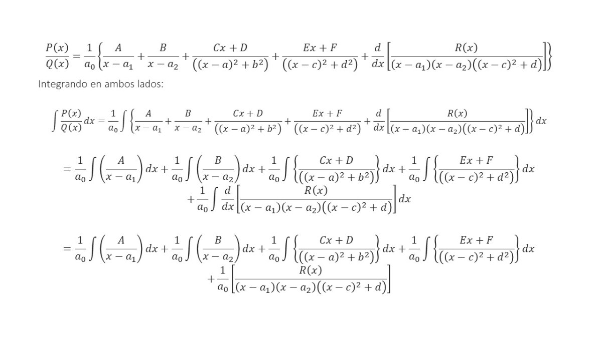 Hermite Integral Método de integración por el método de Hermite. Cálculo integral ...