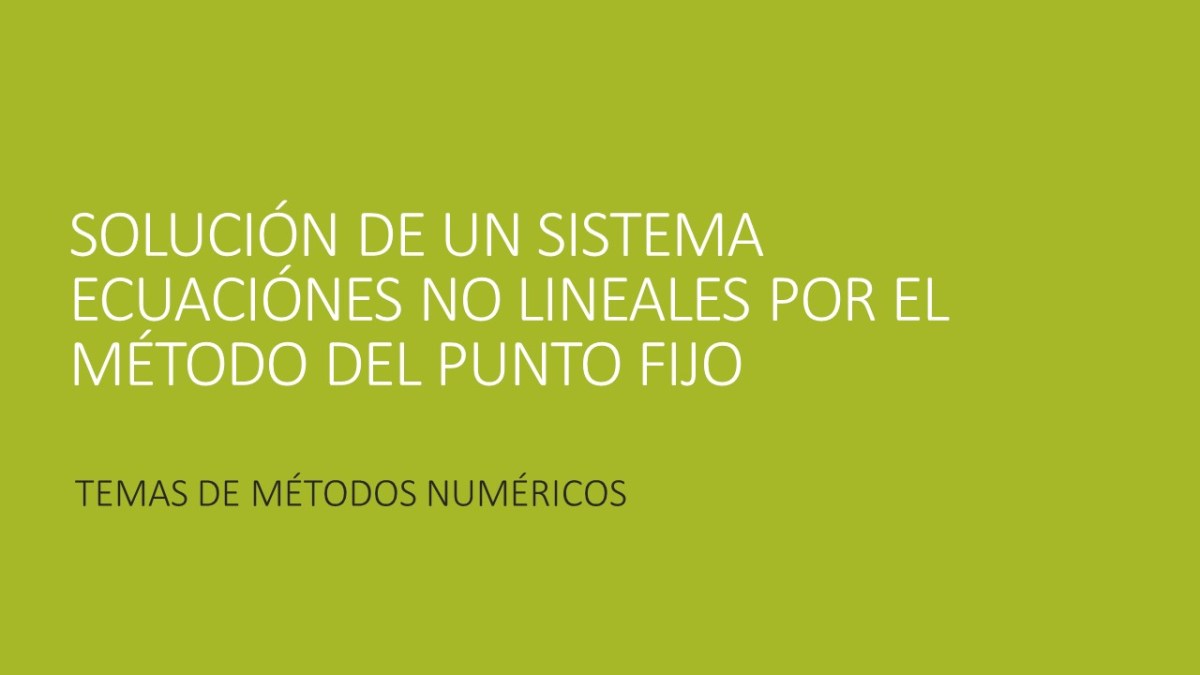 Metodos Numericos Punto Fijo Ejercicios Resueltos